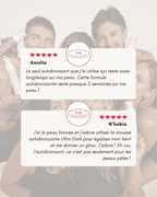 Montage de commentaires de clients sur le produit Mousse autobronzante Ultra Foncée - TravelMe